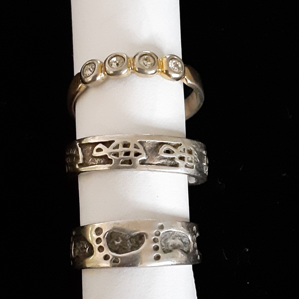 925 Silver toe ring Trio
